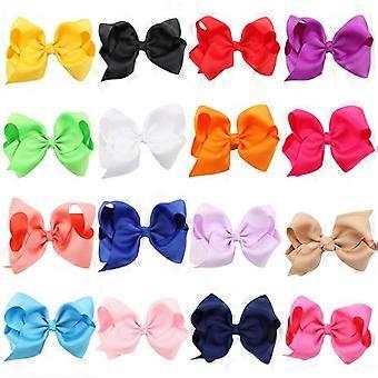 Nydelig baby smårolling jente liten prinsesse stor sløyfe grosgrain bånd hårspenne gave rød