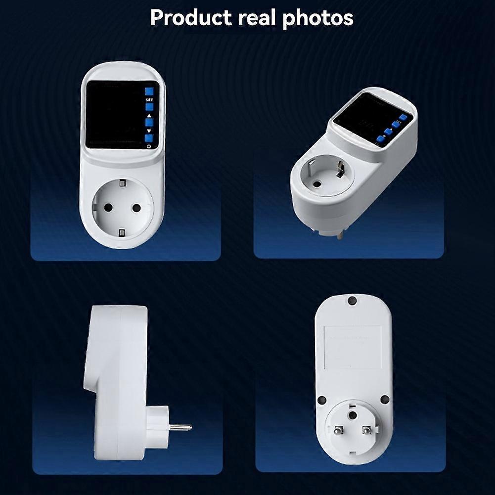 220V Adjustable Voltage Current Protector Plug with LED Display, over Under Voltage Protection Socket EU PLUG
