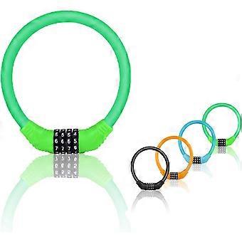 High Security Bicycle Lock, 4-Digit Resettable Mini Combination, Password, Bike Lock, Portable Outdoor, Anti-Theft, Bicy [XR]