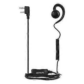 Walkie Talkie Roll Up Headphones With K-head/m-head Needle Rotatable Horn Ear Hooks compatible with Both Left And Right Ears