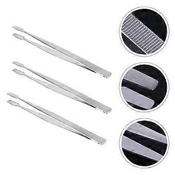 Stainless Steel Stamp Tweezer for Precision Use 3Pcs False Eyelash Nipper