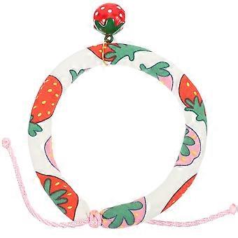 Verstelbare halsband voor huisdieren, geschikt voor dagelijks gebruik en speciale gelegenheden. Gemaakt van katoen met belletje. 1 set.