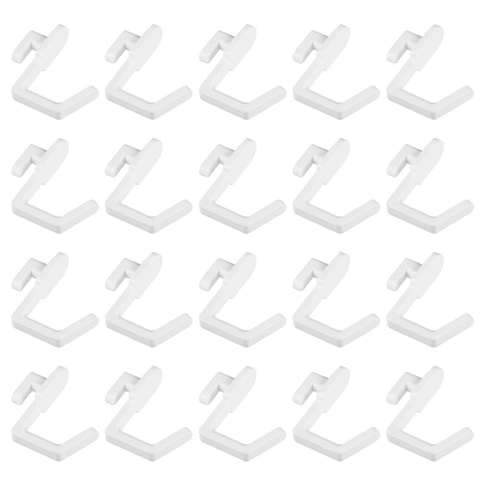 20pcs Storage Hook Replacement J Shape Peg Hook for Peg Board Organizer Tool