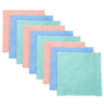 10pcs Face Makeup Remover Cloths Microfiber Facial Cleansing Cloth Washcloth for Women Lady Mixed Color