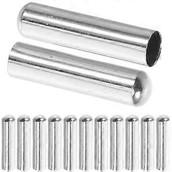 50Pcs Metal Shoelace Tips for DIY Shoelace Repair Kit with Silver Color