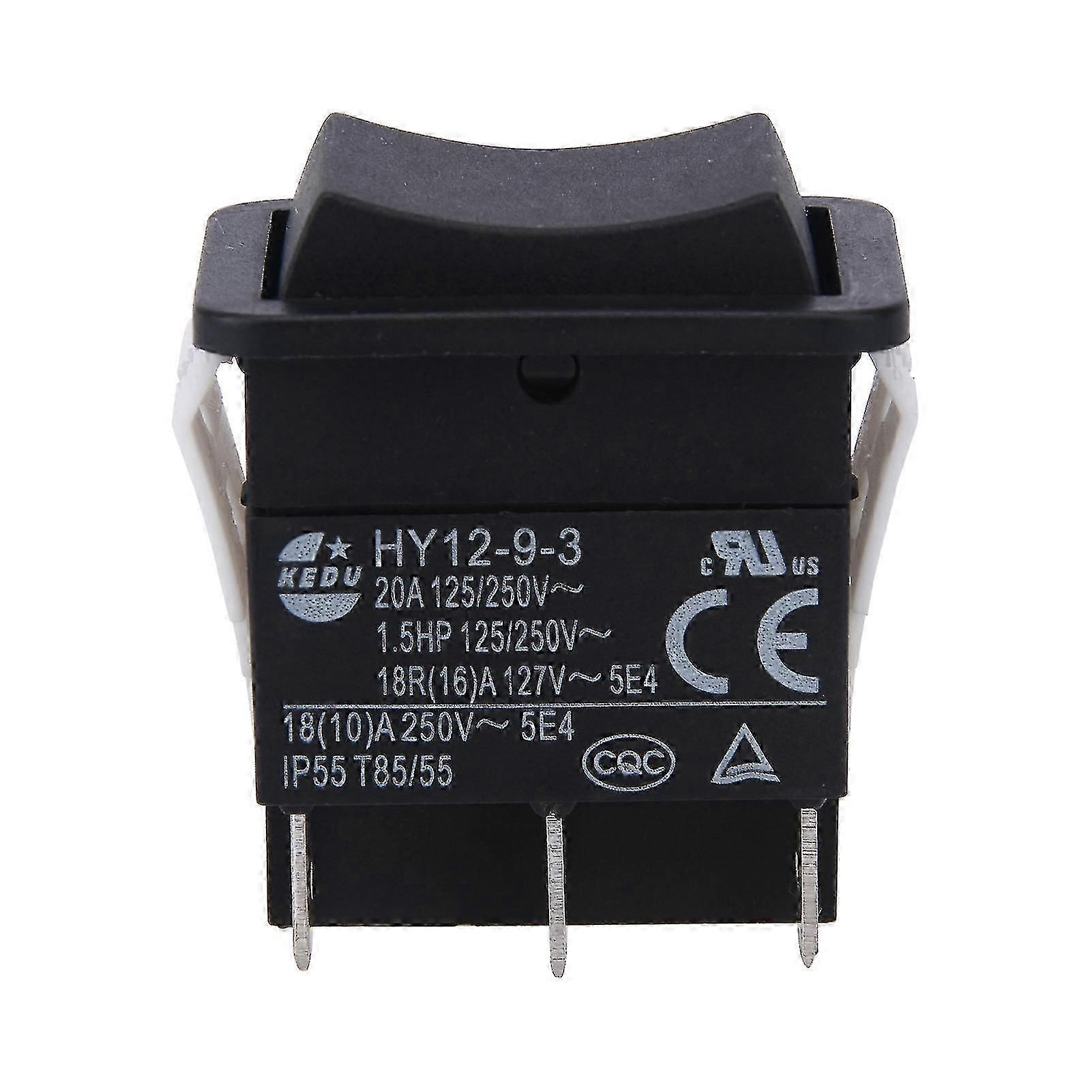 HY12-9-3 Durable ABS Push Button Rocker Switch for Small Industrial Use