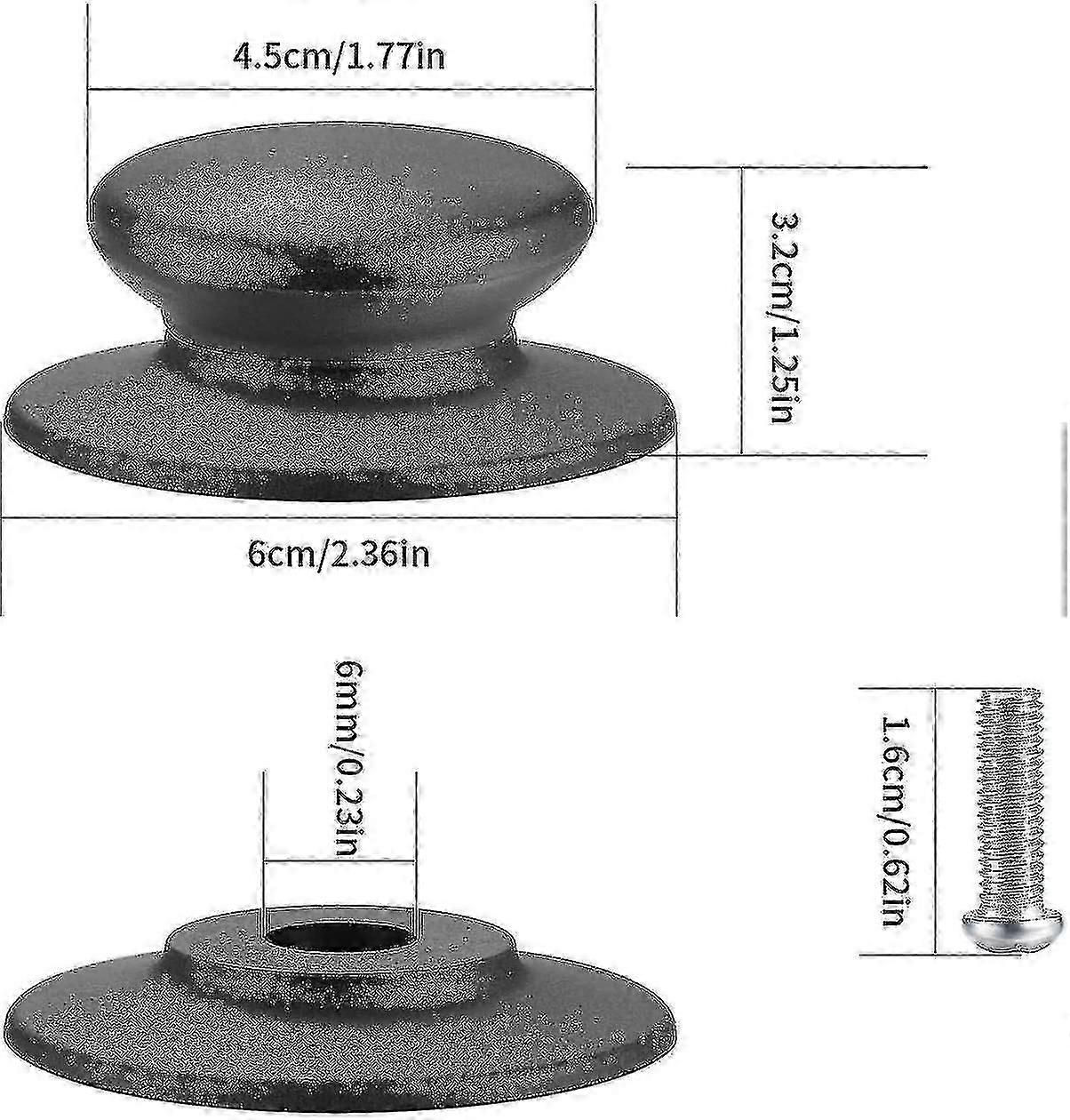 4 Pcs Pot Lid Knob - Universal Replacement Pan Lid Cover Knobs - Suitable For Kitchen Cookware