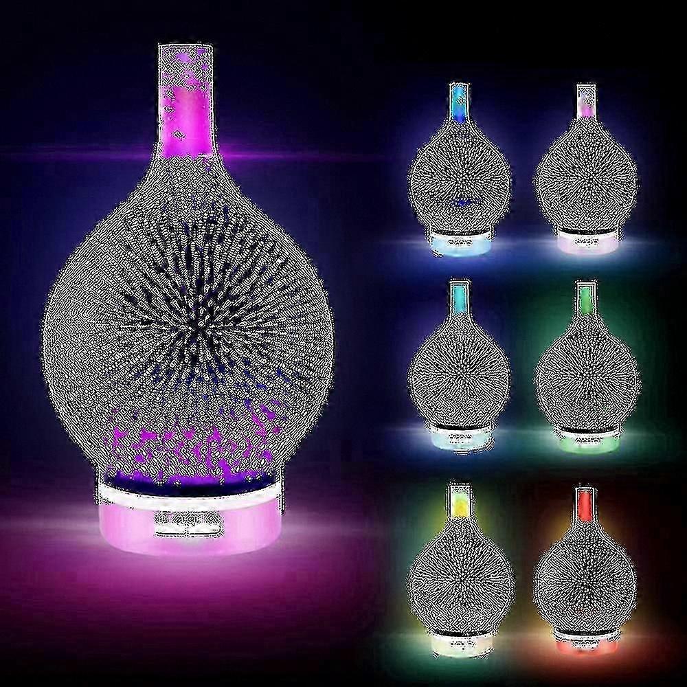 Aromatherapy Diffuser with 3D Glass Design compatible with Essential Oils (120ml)
