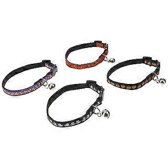 Dog Collar Halloween Pet Collar for Kitten with Bell 4Pcs Set
