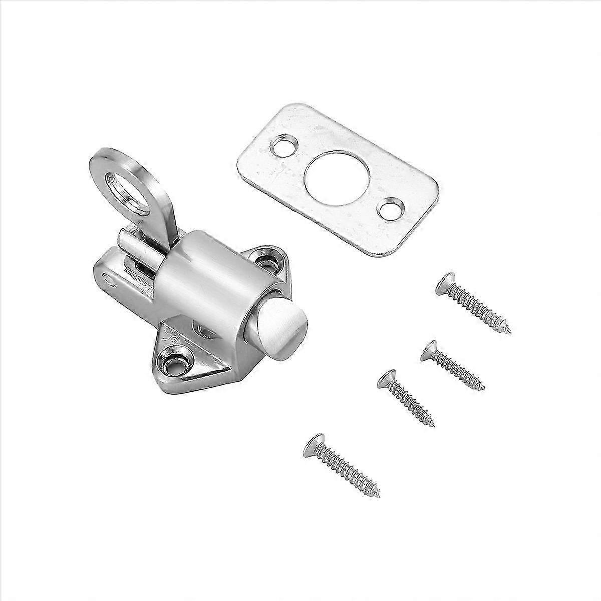 Home Security Spring Slide Bolt Window Door Automatic Latch Lock Self Closing