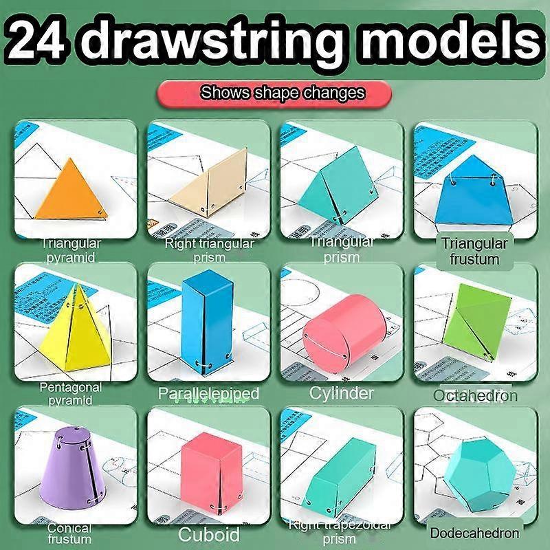 Expandable Geometry Teaching Aids with Drawstring Evolution Geometric Models for Primary and Junior High School