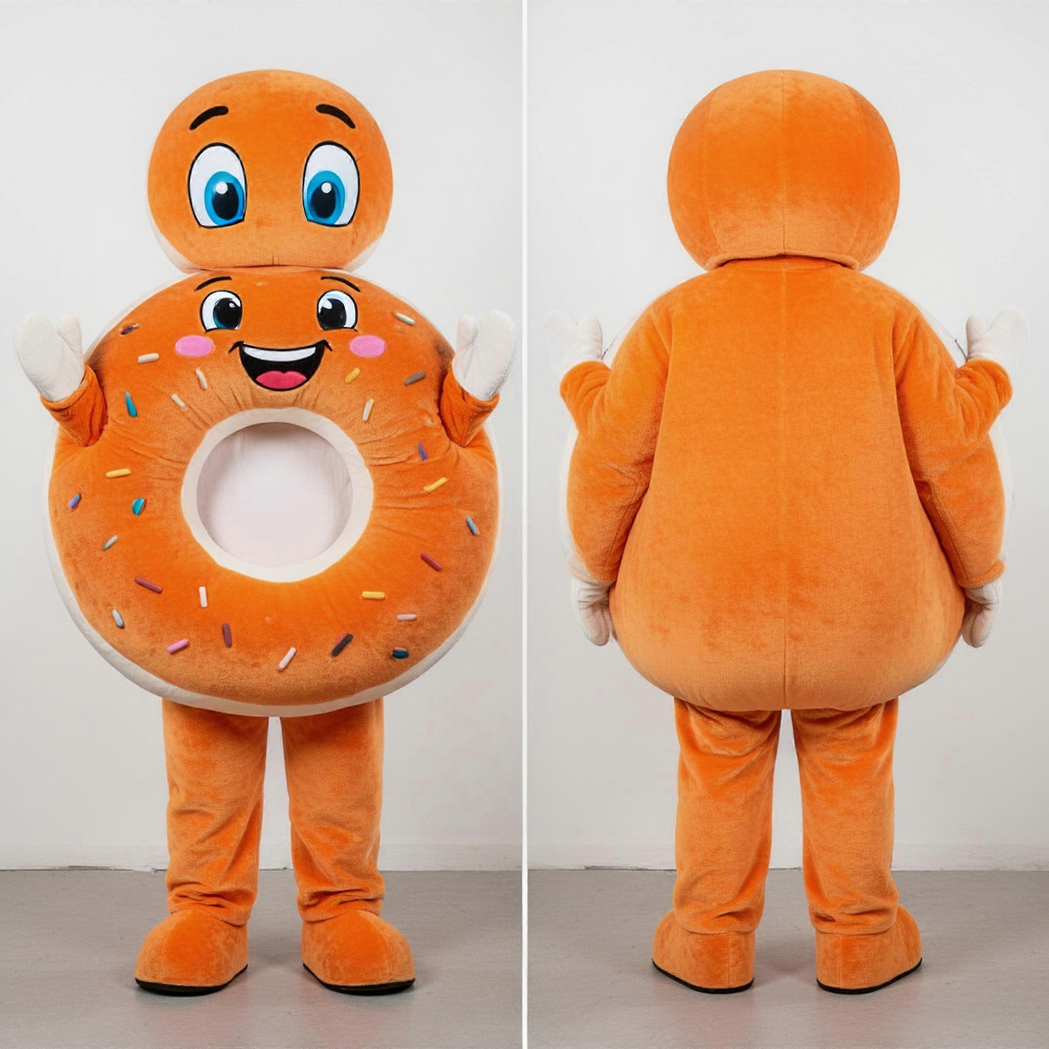 MASTICOT Velvety Orange Bagel Mascot