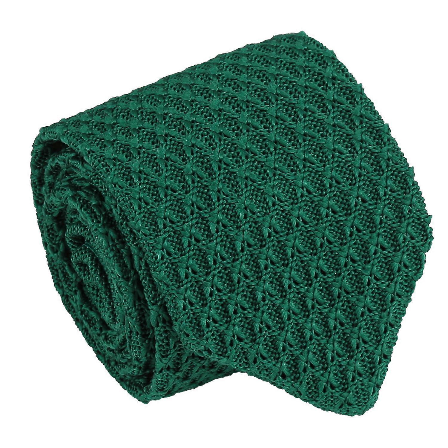 Emerald Green Knitted Trellis Tie