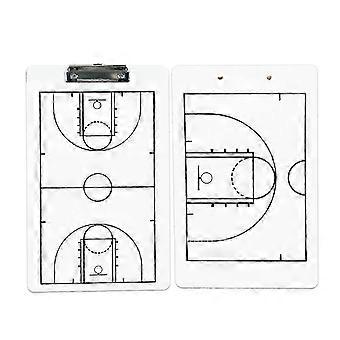 Double-sided dry erase coaching board for coaches, comes with marker, suitable for football coaching and half court basketball tactics display
