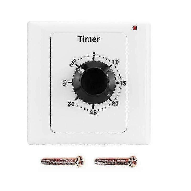 86 Panel Timer Switch 220V 15A with 30 Minute Countdown compatible with AC Control