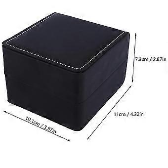 Caja para relojes hecha a mano, estuche de almacenamiento de PU para relojes