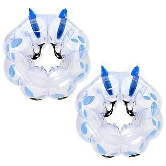 2er-Pack aufblasbare Bumper-Bälle, 1,20 m große „Human Bubble“ für Teenager, blau, für Garten, Camping, Picknick, Park, Rasen, PVC-Material