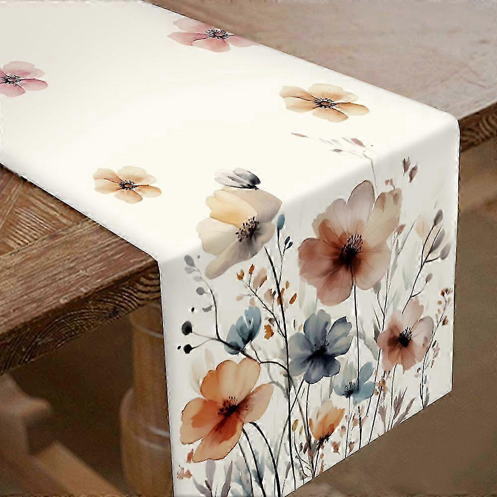 Polyester Floral Table Runner
