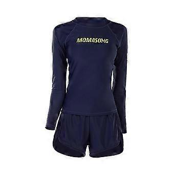 Womens Long Sleeve Rash Guard Set UV Protection Swimwear Surfing Diving Snorkeling Modest Coverage