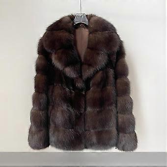 Sable High-end Retro Nertsenbontjas Textuur Herfst en Winter Verdikt Warm Mode Imitatiebontjas