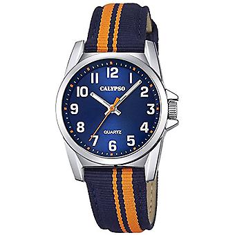Calypso Júnior coleção quartzo analógico relógio de criança com nylon K5707/4 pulseira