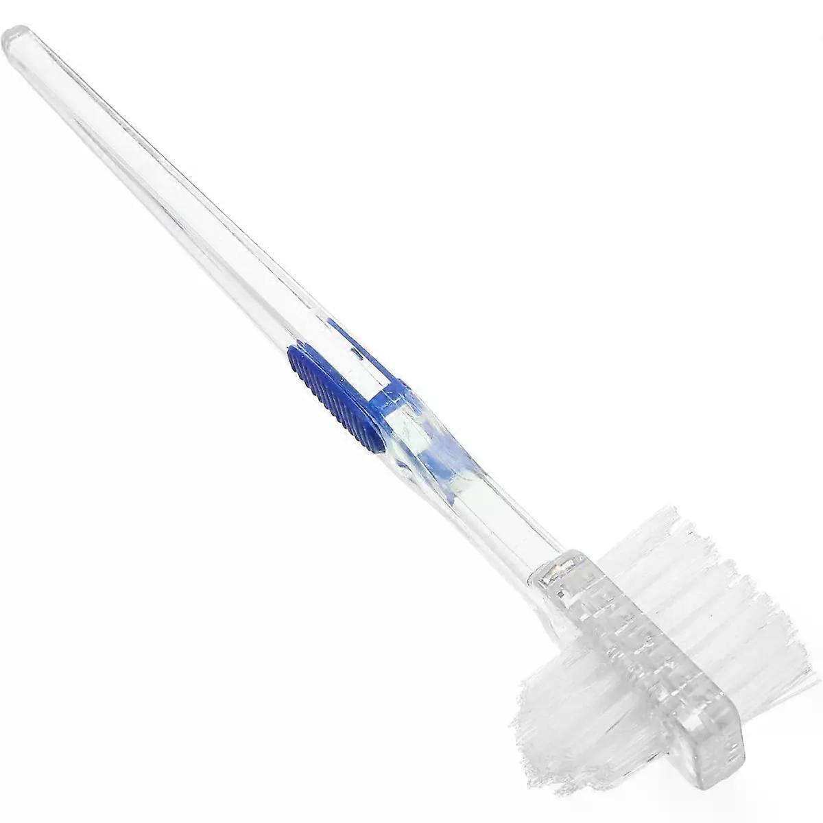 Teeth Brush, Double Sided Denture Cleaning Brush, Plastic Nylon
