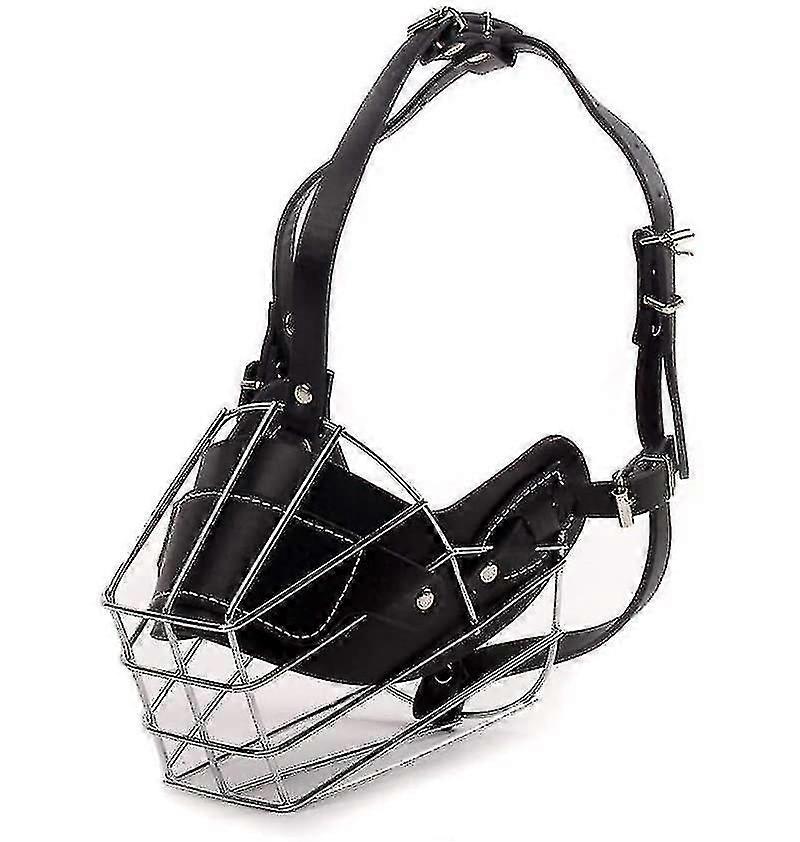 Super Metal Muzzle Dog Muzzles Leather Muzzle For Large Dogs
