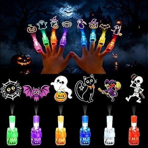 Halloween Finger Projector Lights,Mini Pattern Projector Magic Thumb Light