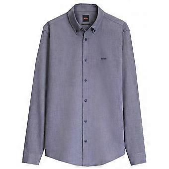Men's Hugo Boss Casual Hugo Boss Men's Blue Ricket Long Sleeved Shirt