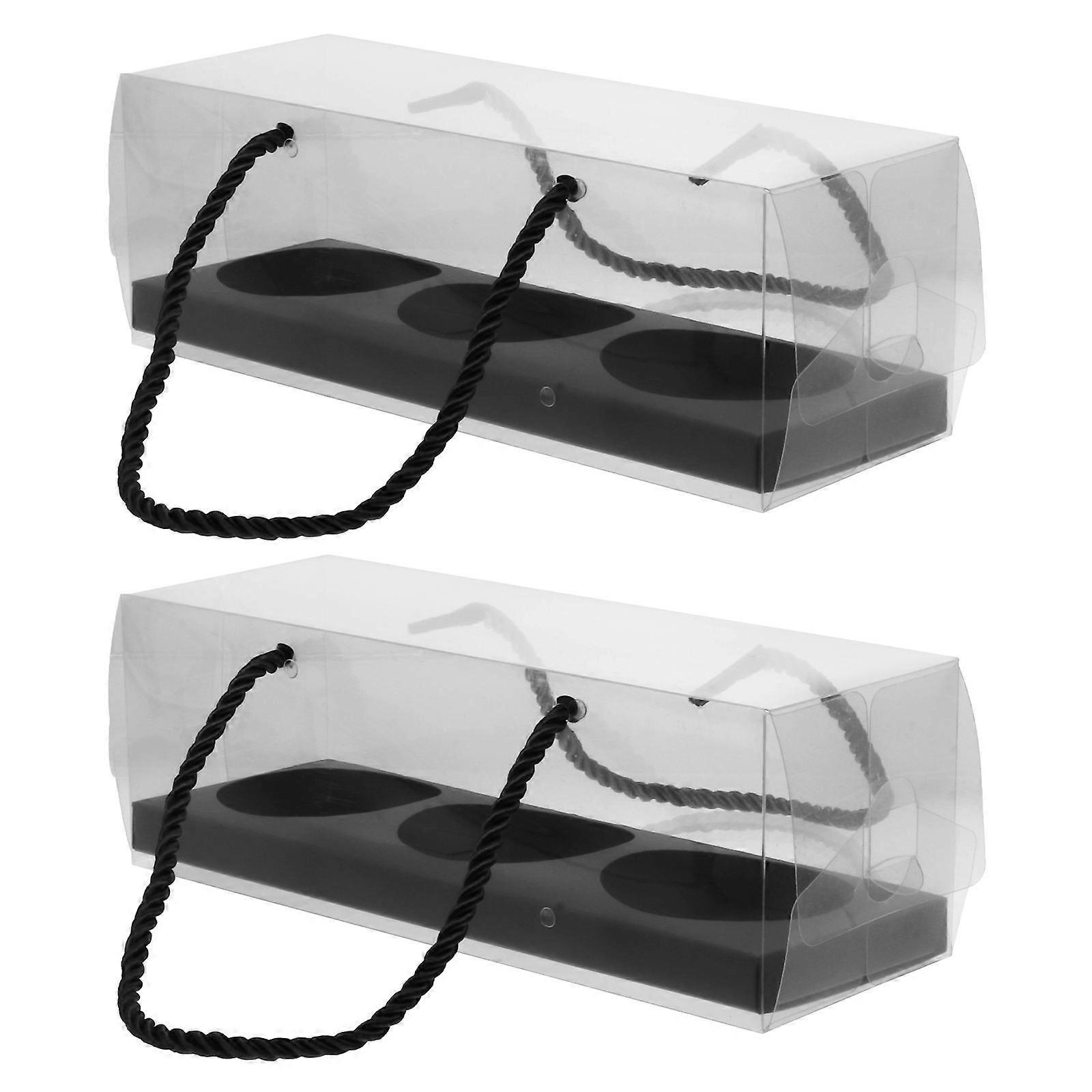 Egg-Yolk Puff Boxes compatible with Storage 10Pcs Simple Cake Packaging Boxes Black