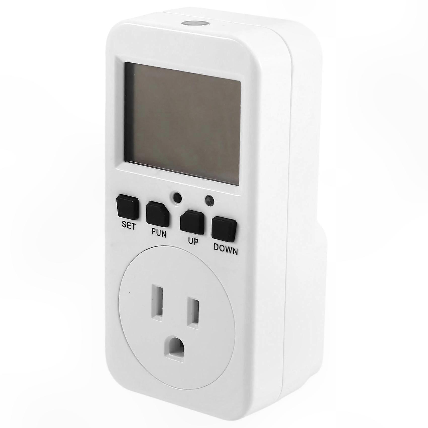 Kitchen Programmable Outlet Timer with LCD Display, US Plug 110V Digital Timing Socket
