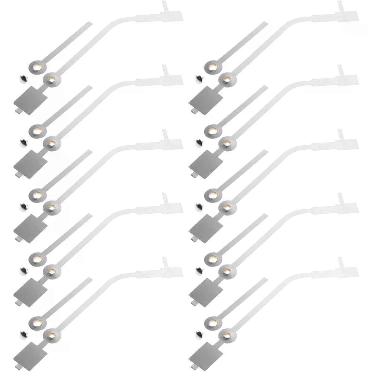 Silver Clock Hands Kit for Vinyl Record Clock Repair, 10 Sets
