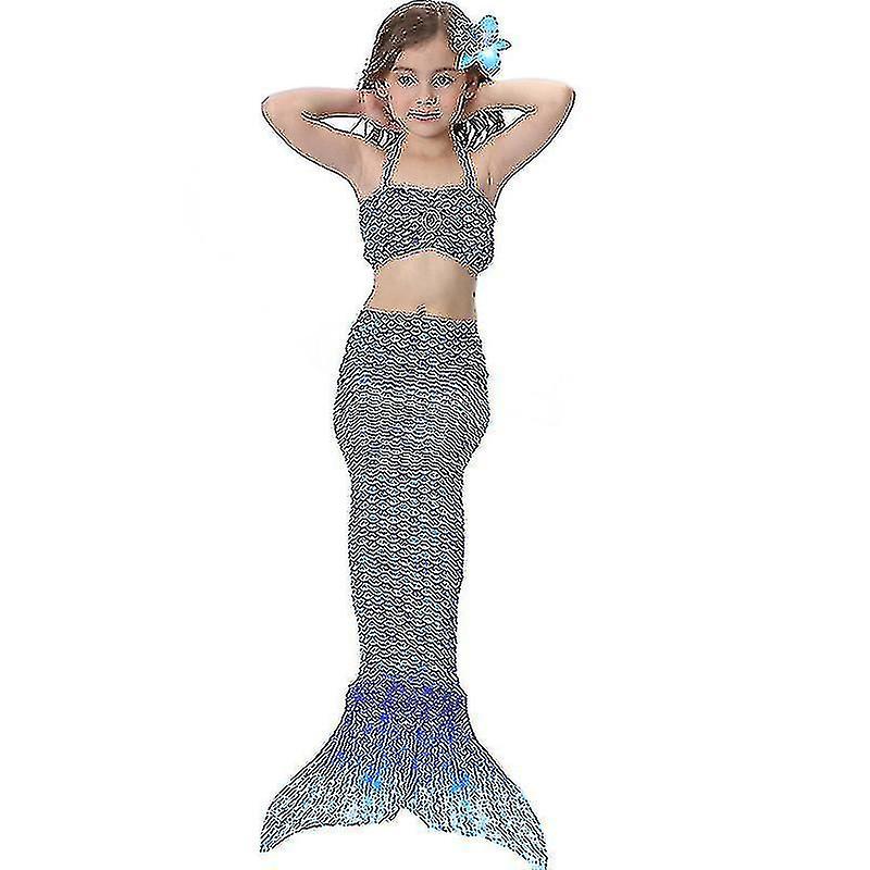 Hmwy-kids Filles Mermaid Tail Bikini Set Maillot de bain Maillot de bain Maillot de bain