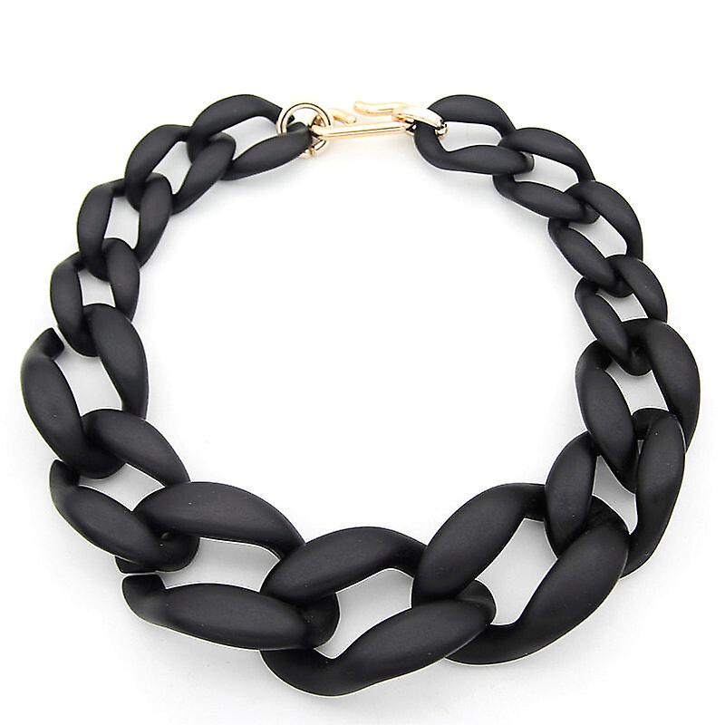 Vintage Resin Lackingone Acrilico Collare Chunky Choker Statement Bib Chain Collana Pendenti