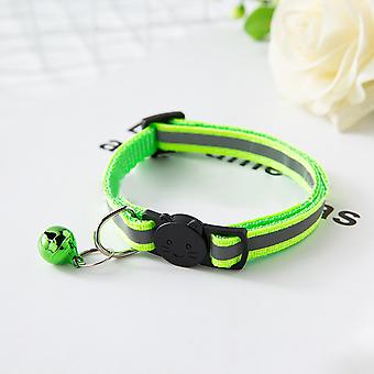 Collare di sicurezza per animali domestici con fibbia di sicurezza Collare per gatti riflettente regolabile con campanello per cani cuccioli gattini Colore fluorescente