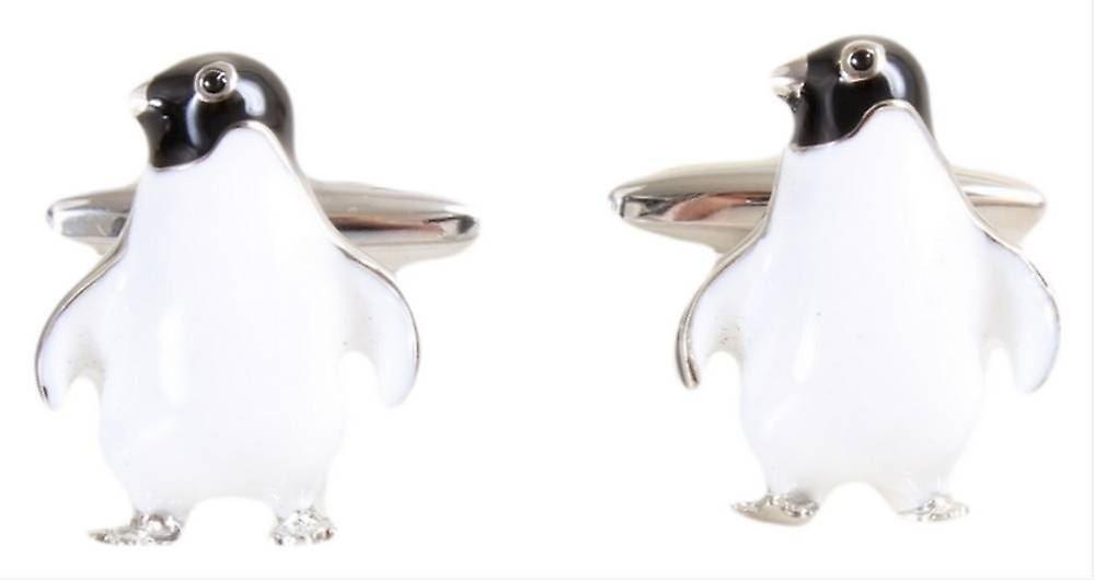David Van Hagen Penguin Cufflinks - White/Black