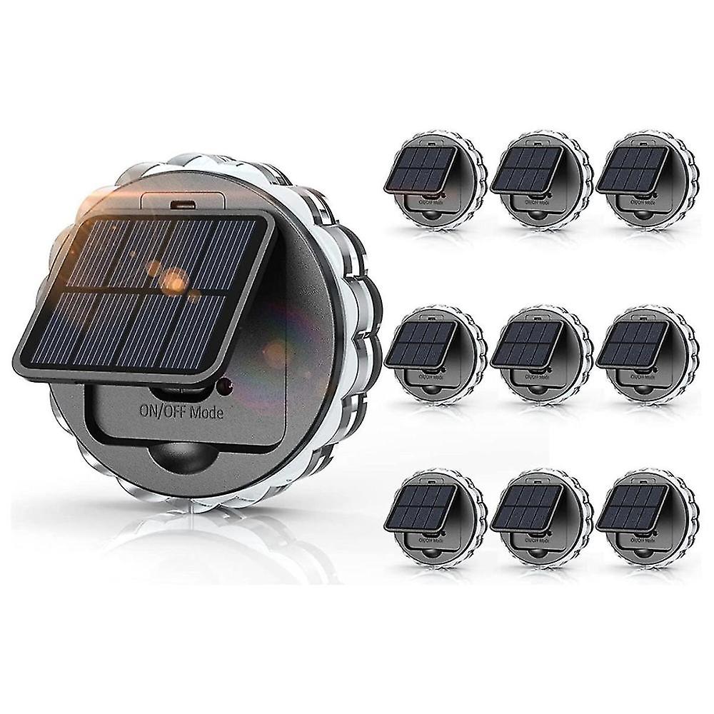 Solar Outdoor Fence Lights For Yard, 10 Pack Solar Landscape Path Lights Outdoor Decorative Lights