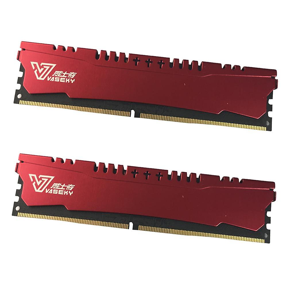 2Pcs DDR4 RAM Desktop Computer RAM Memory 4G 2400MHz Hi-Speed for PC Desktop