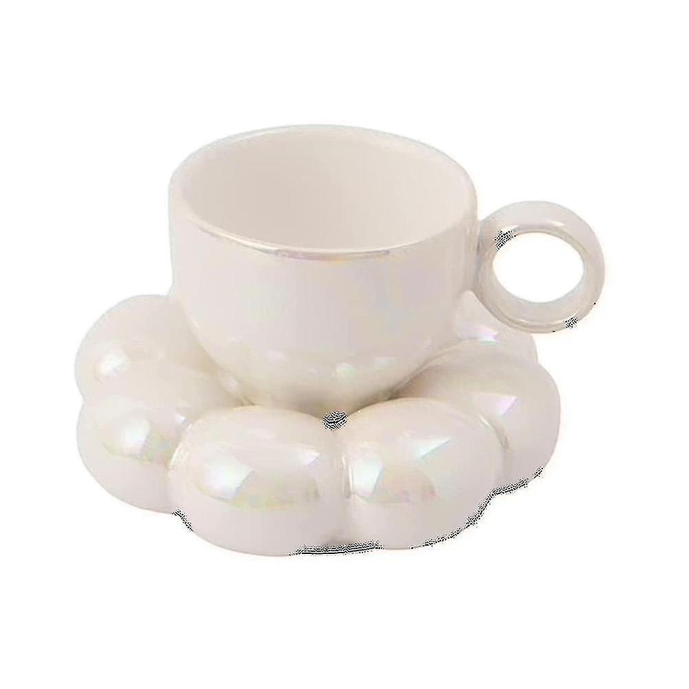 Blumenkaffeetasse & Untertasse Set Süße Tasse & Untertasse Set Keramik Kaffeetasse mit Sonnenblumen Untertasse Latte
