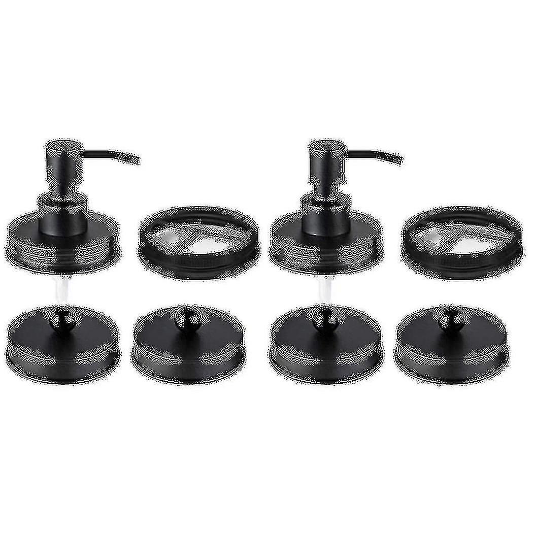 Mason Jar Bathroom Accessories Lids Set(8pcs),toothbrush Holder,apothecary Storage Jars Lids For Re