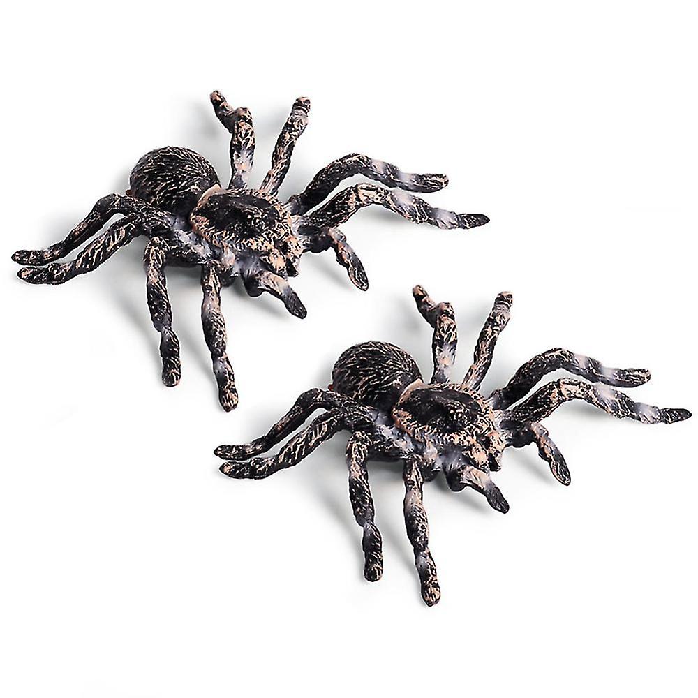 2pcs 9.5cm Realistic Spider Insect Model Toy Scary Prop