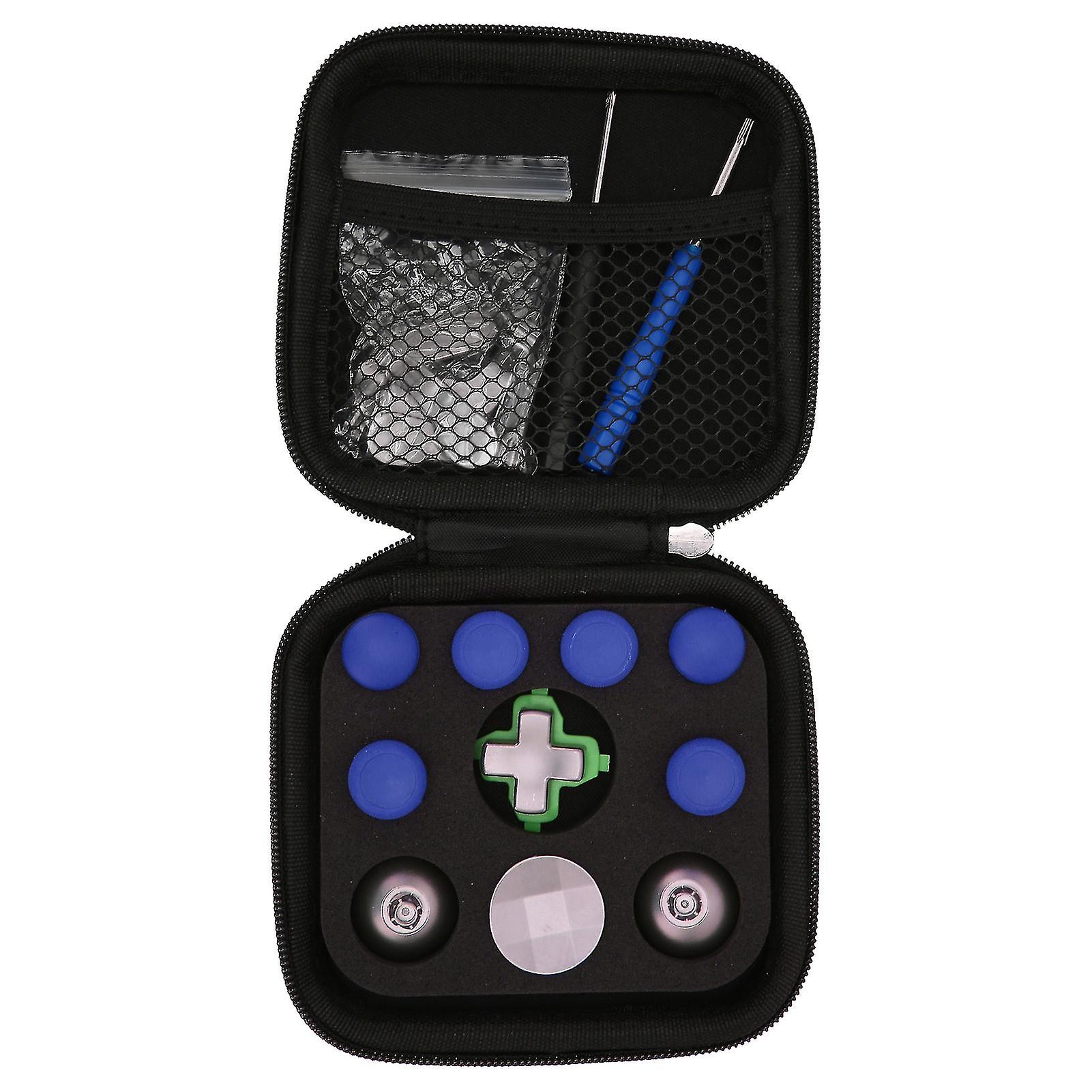 Handle Metal Button Paddle Set Professional Aluminum Alloy Replacement Control Button Paddle Kit for PS4 Blue