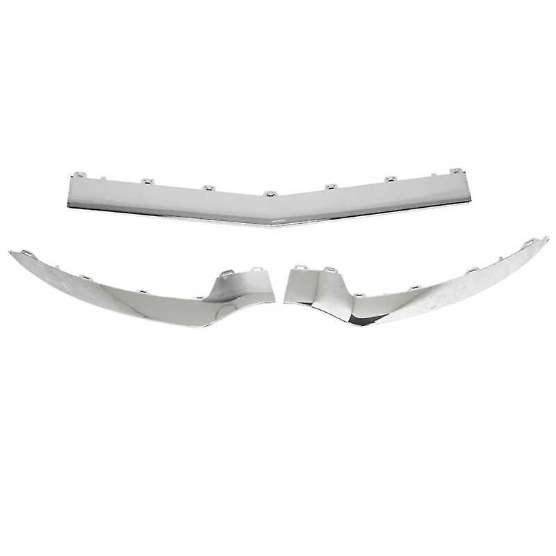 3Pcs Gloss Chrome Front Bumper Lower Trim Replacement For Mercedes‑benz E‑class C207 Coupe Amg Line Facelift 2014 2015 2016 2017