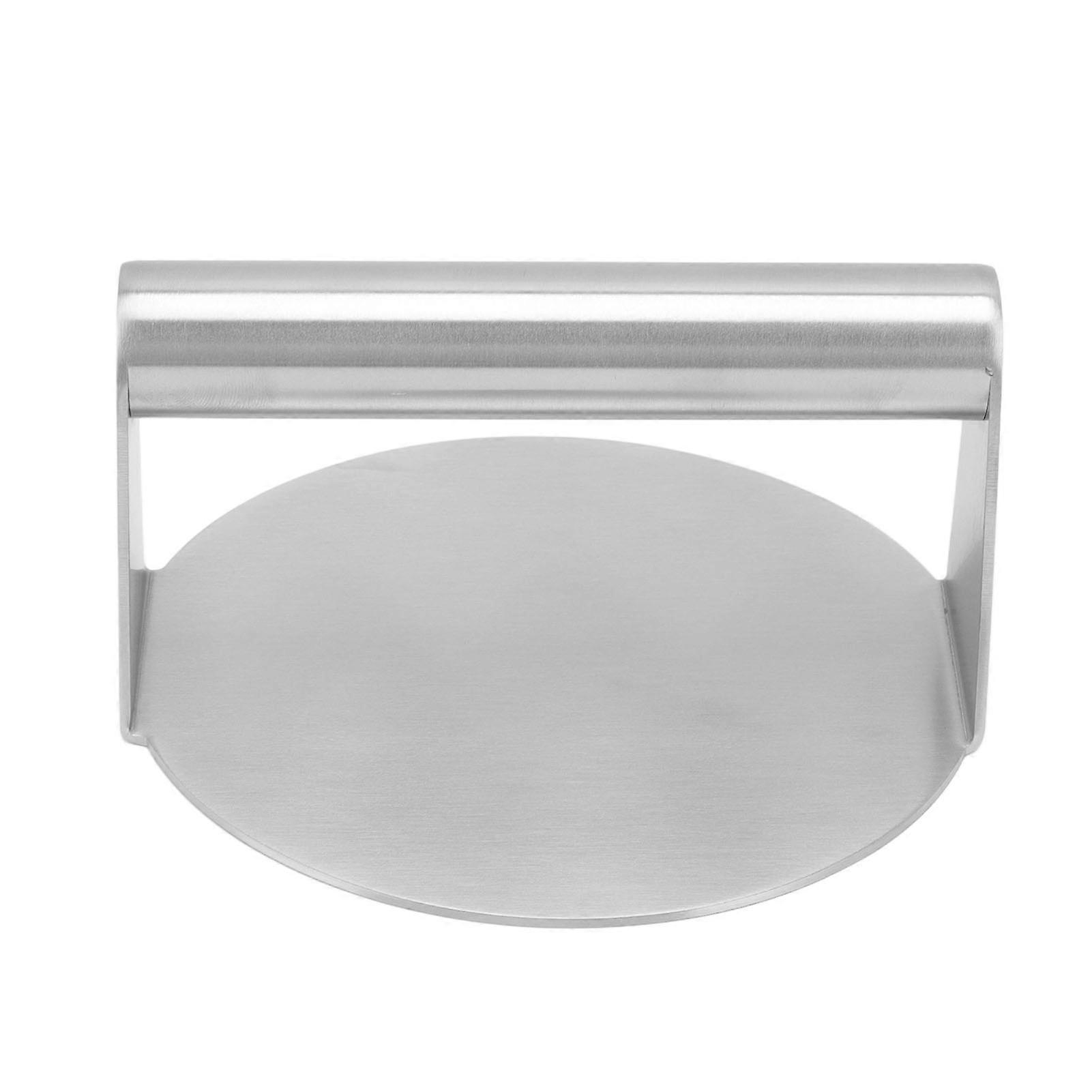 Meat Press Manual Stick Free Comfortable Handle 304 Stainless Steel Round Burger Press for Bacon Steak Grilling