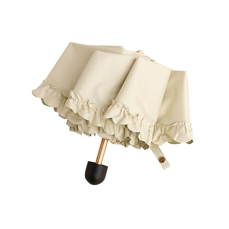 Umbrella Small Portable Five-fold Lace Color Sunshade Anti-uv