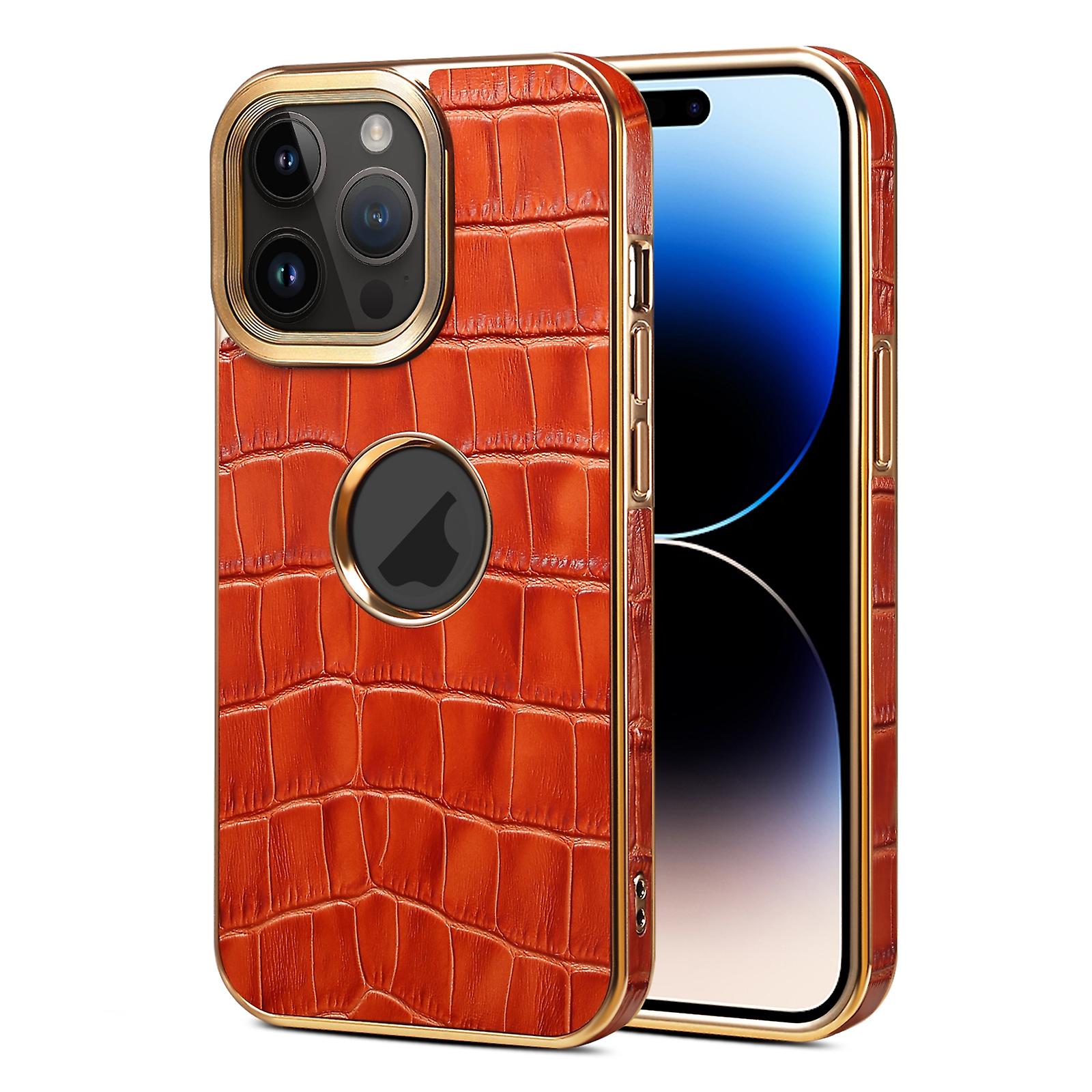 Denior Crocodile Texture PU Case For iPhone 15 Pro