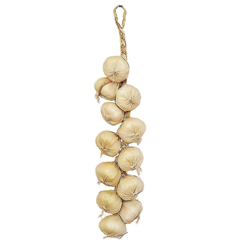 Artificial Garlic String Ornament House Kitchen Party Pub Decoration Cabinet