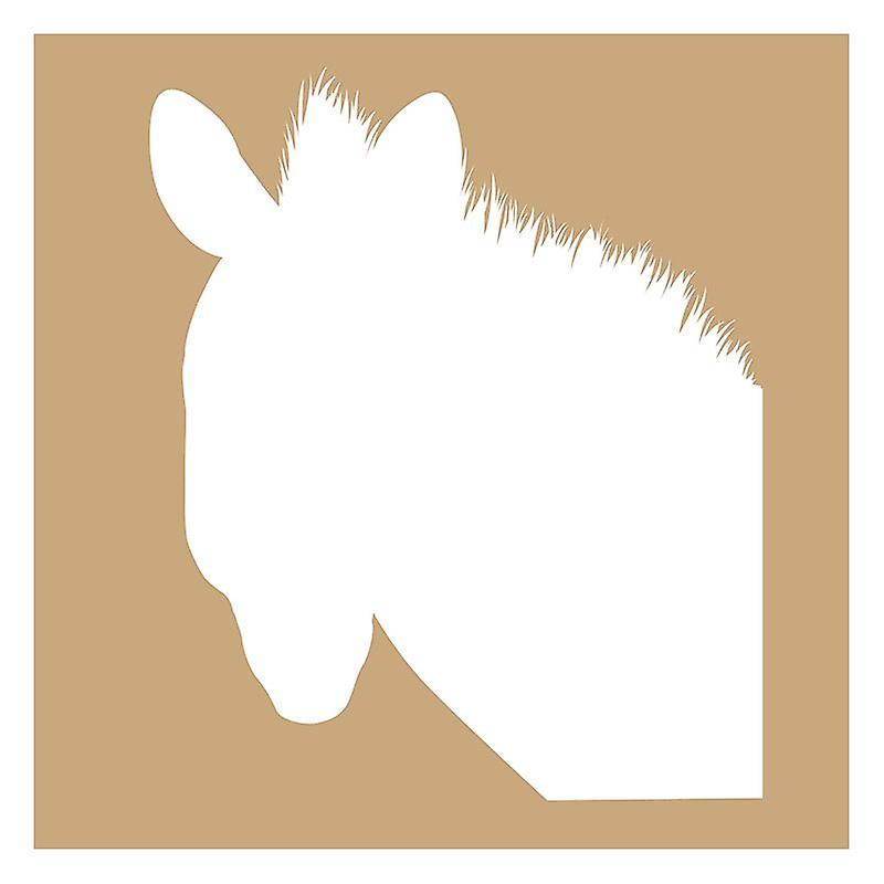 2 Kraft stencils 20 x 20 cm - Zebra head