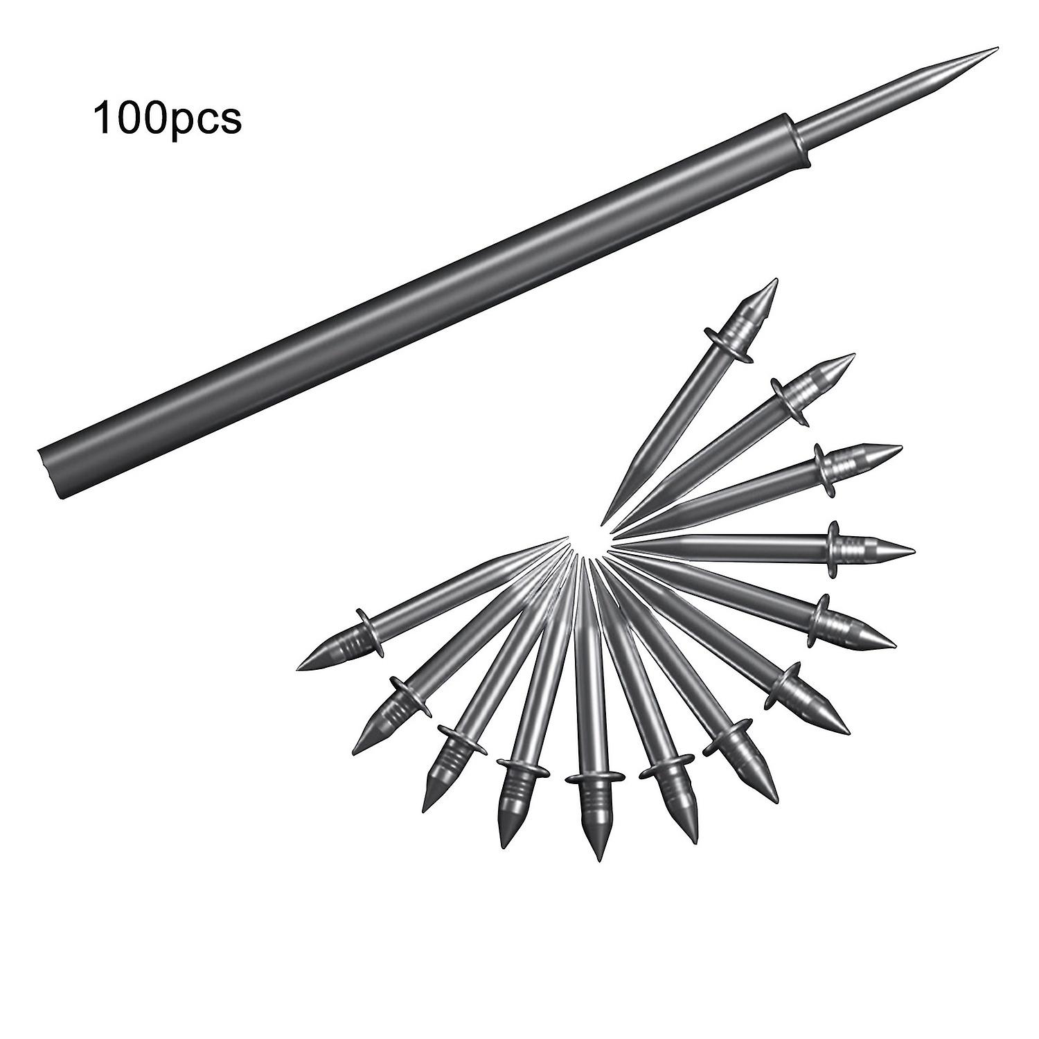 Double-Head Skirting Thread Nails, 100PCS Non-Mark with Sleeve