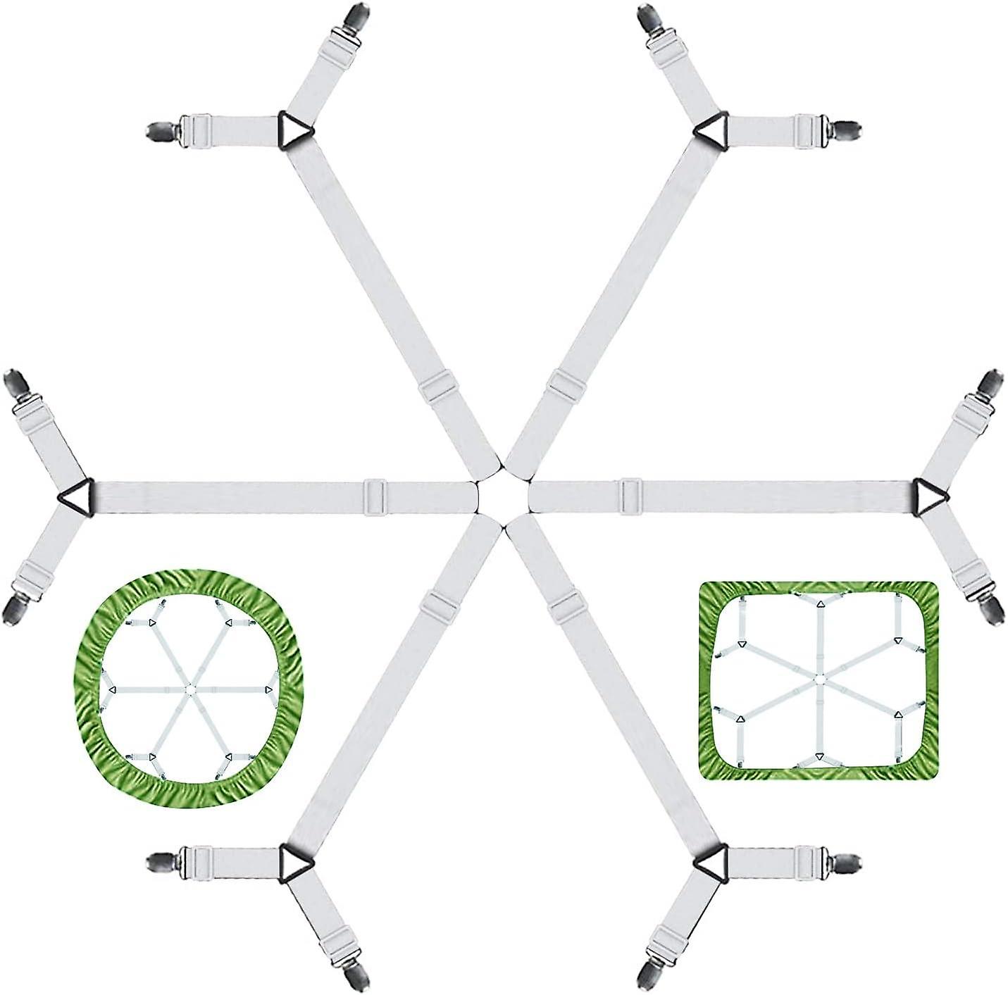 Sheet Fasteners Keepers-Adjustable Elastic Bed Sheet Holder Straps for Full